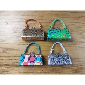 lot of 4 tic-tok lipstick holders Fun Patterns Sparkle Design